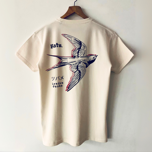 Swallow Bird T-shirt (Extra Long) - 100% organic cotton